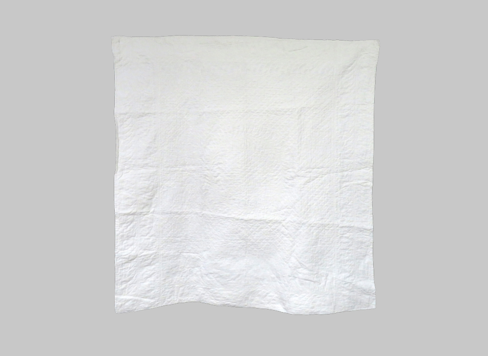 btc-27 All White Quilted Bassinet Quilt