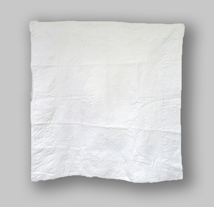 btc-27 All White Quilted Bassinet Quilt