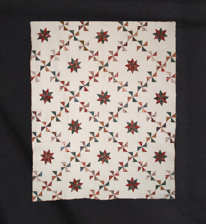 BTC11 Pinwheel Irish Chain 9 Patch with 8 Point Stars