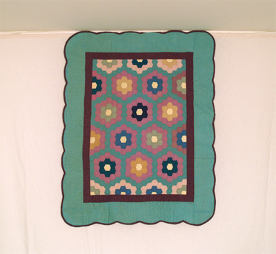 CON PJ7 Amish Grandmother's Flower Garden Crib Quilt