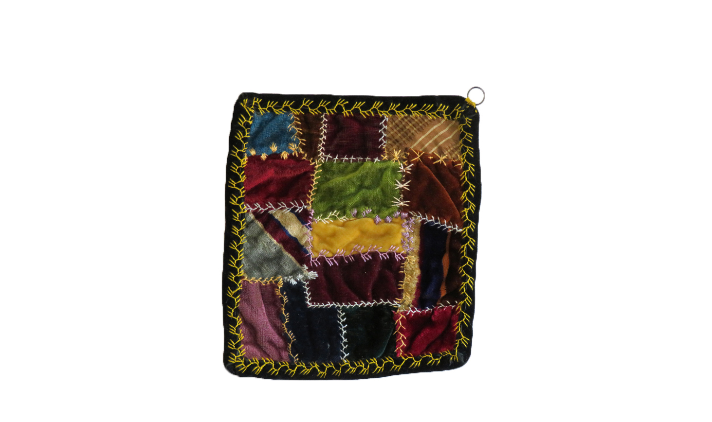 DQ191 Doll's Silk Velvet Crazy Quilt