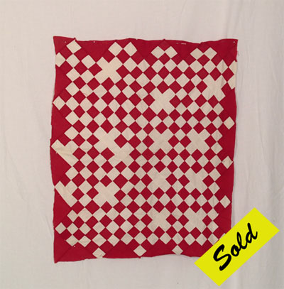 DQ121 Red & White Bassinette Quilt Top