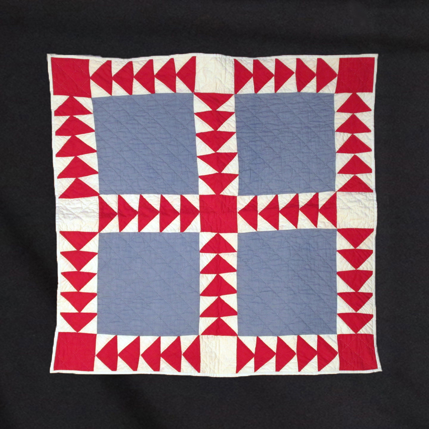 f319 Patriotic Flying Geese in Red, White, and Blue Fragment