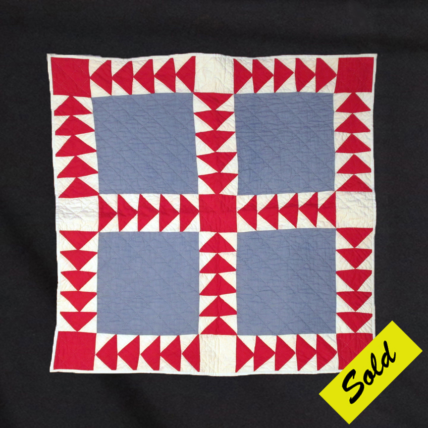 f319 Patriotic Flying Geese in Red, White, and Blue Fragment