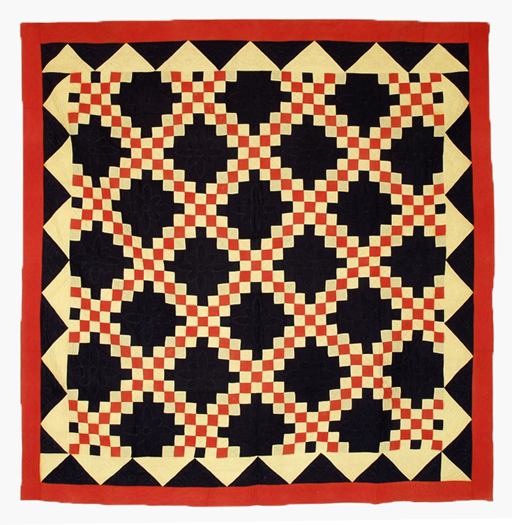 Q8453 Double Irish Chain with Double Border