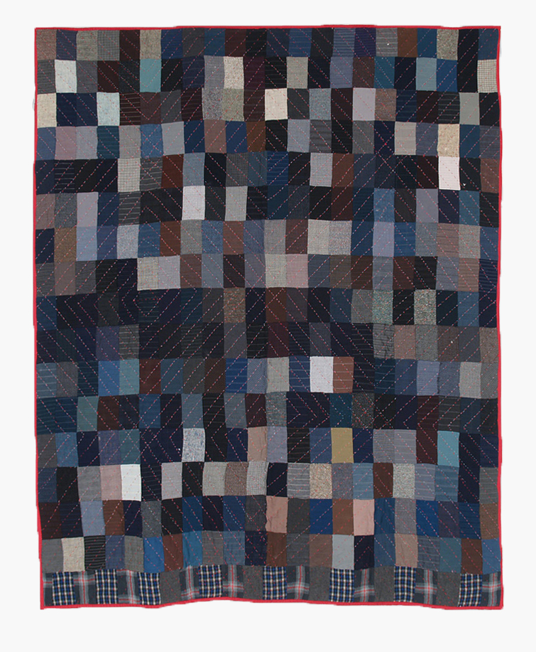Q8603 Wool Bricks Quilted in Log Cabin Barn Raising Pattern