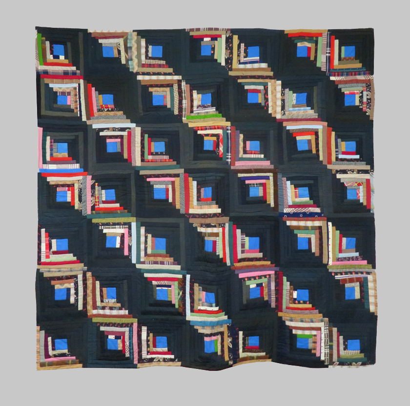Q8681 Wool Challis Log Cabin, Straight Furrows Quilt