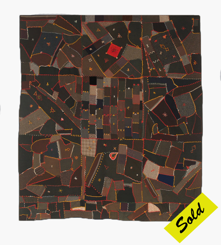 Q8792 Folk Art Wool Crazy Quilt