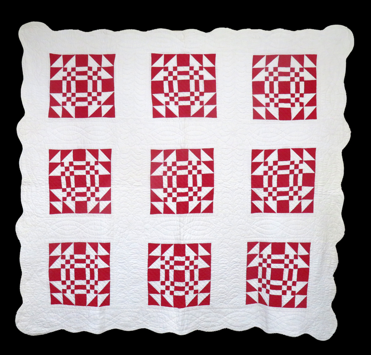 Q8979 Red & White Burgoyne Surrounded