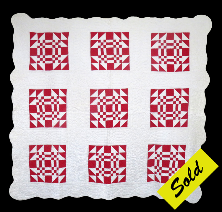 Q8979 Red & White Burgoyne Surrounded