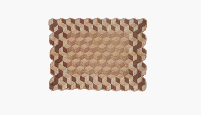 Q8993 Tumbling Blocks Bassinet Quilt