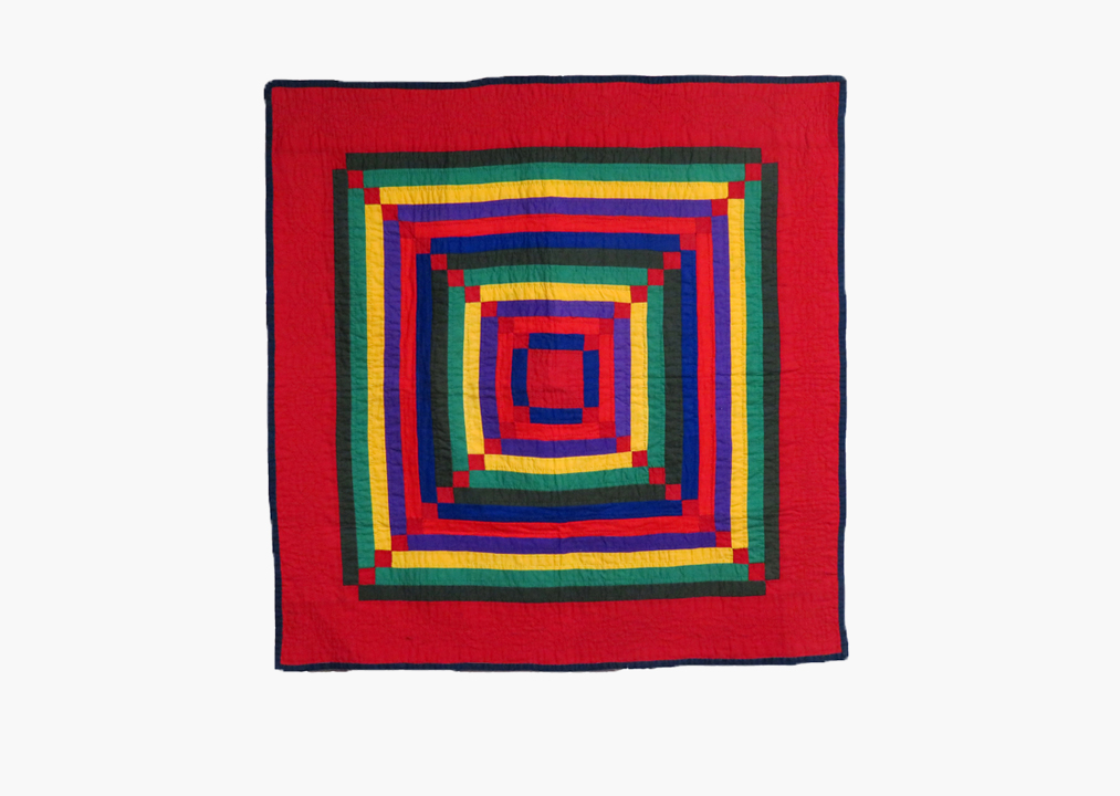 Q9006 Amish Concentric Squares with Corner Joining Blocks Bassinet Quilt
