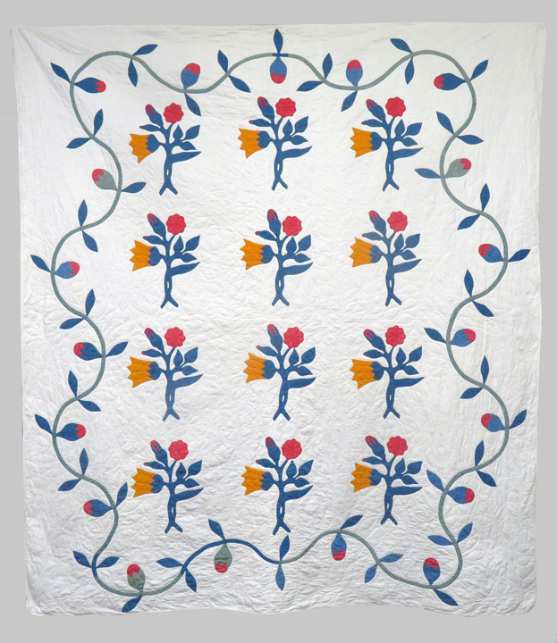 Q9011 Folk Art Summer Weight Applique Quilt