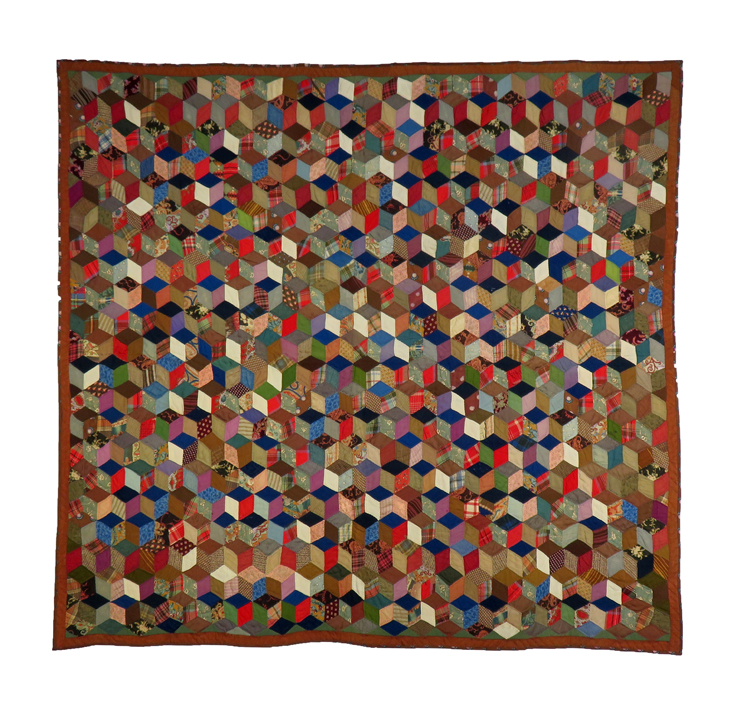 Q9098 Wool Challis Tumbling Blocks