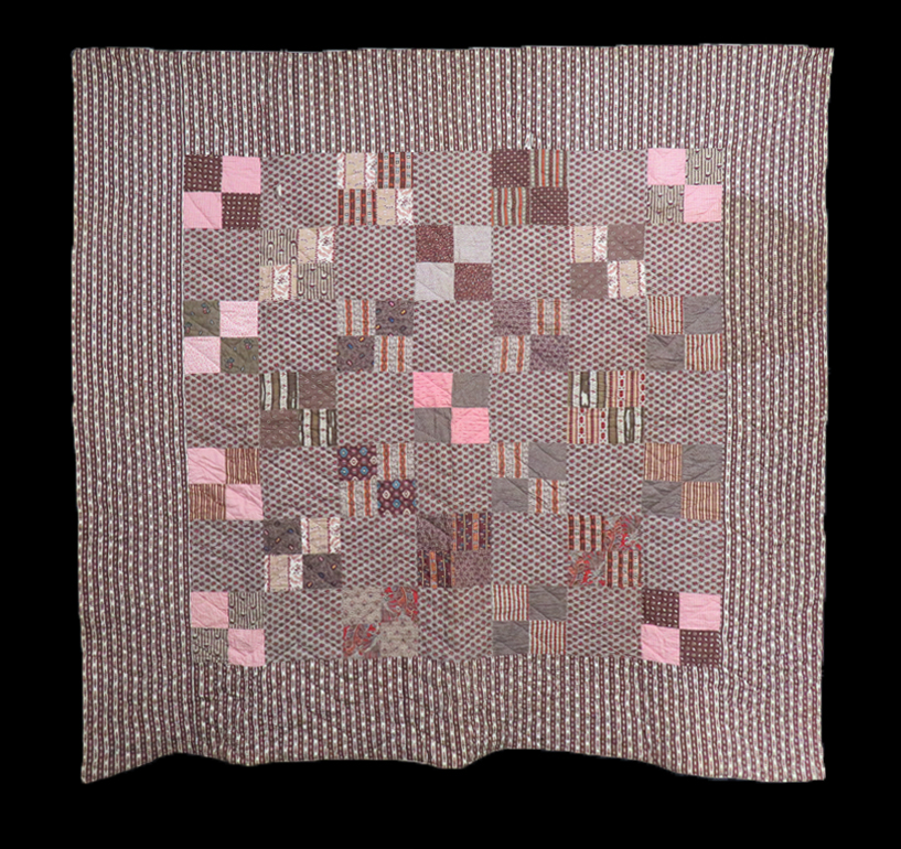 Q9100 Early 19th Century Four Patch Quilt