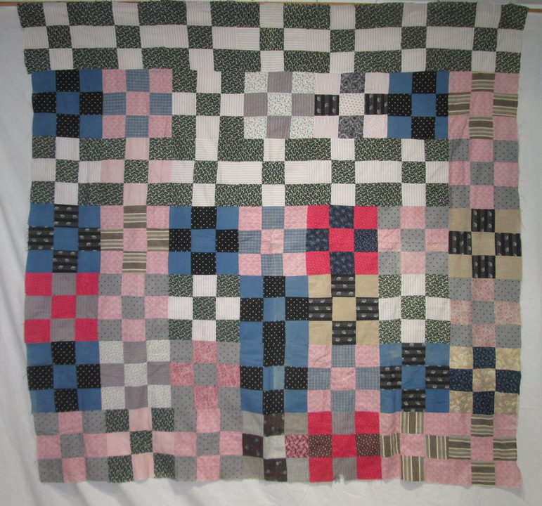 QT219 Nine Patch quilt top