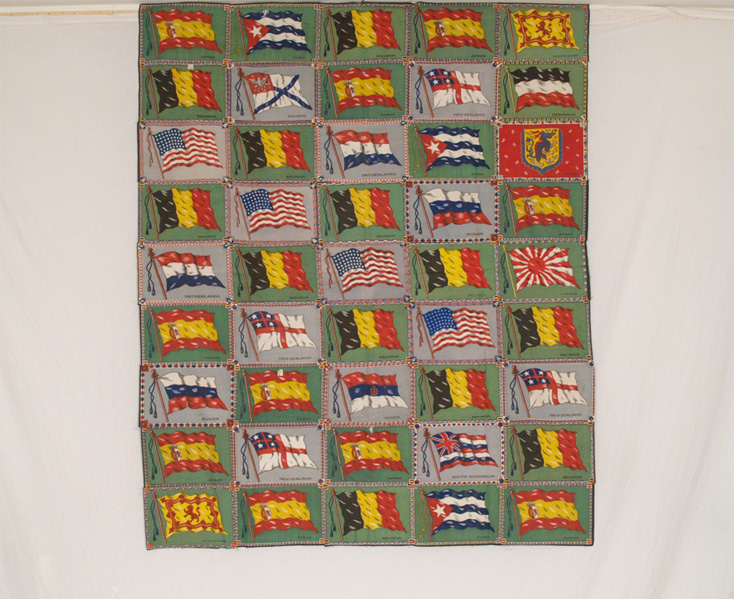 QT800 Tobacco Flannels Quilt Top - Country Flags
