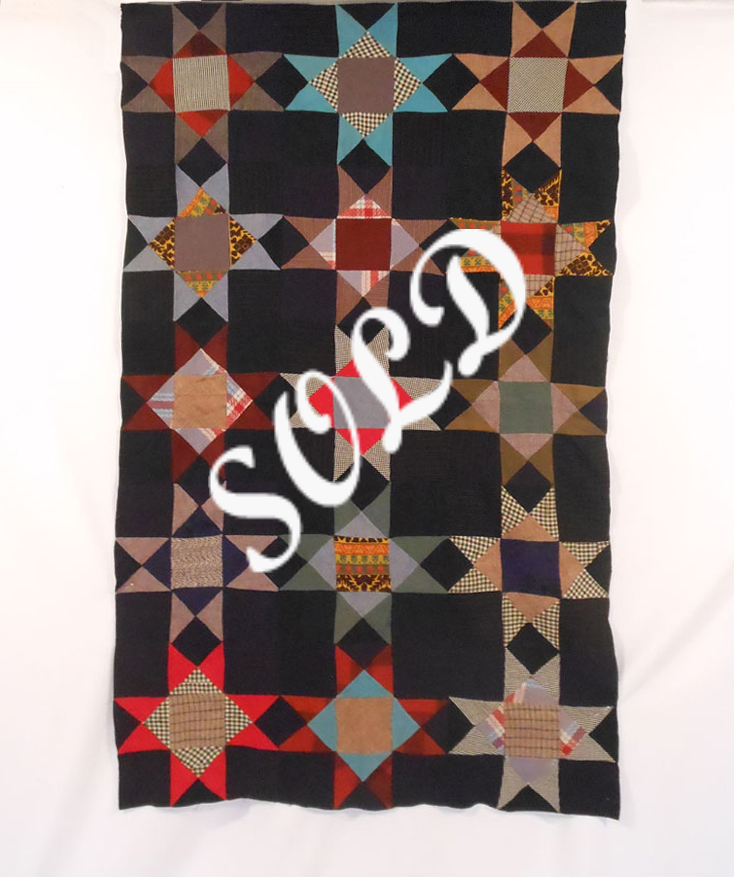 QT809 Wool Ohio Stars Quilt Top