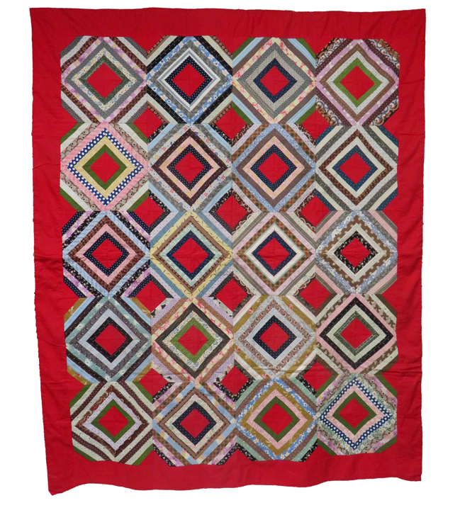 BTG65 Unusual Log Cabin Quilt