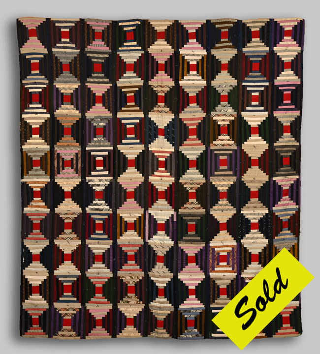 BTG66 Log Cabin Courthouse Steps Quilt