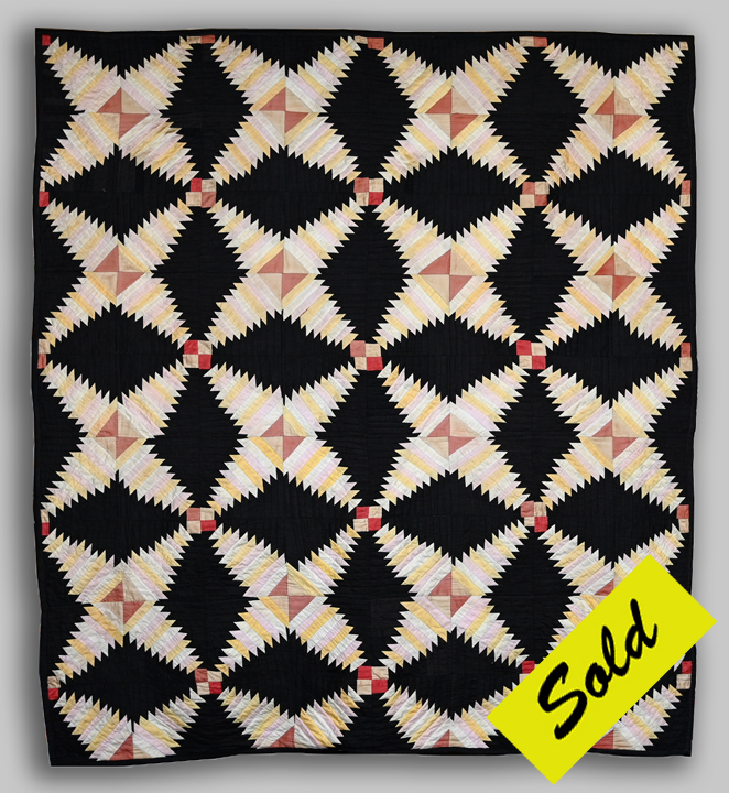 Optical Illusion Pinwheel Log Cabin Quilt