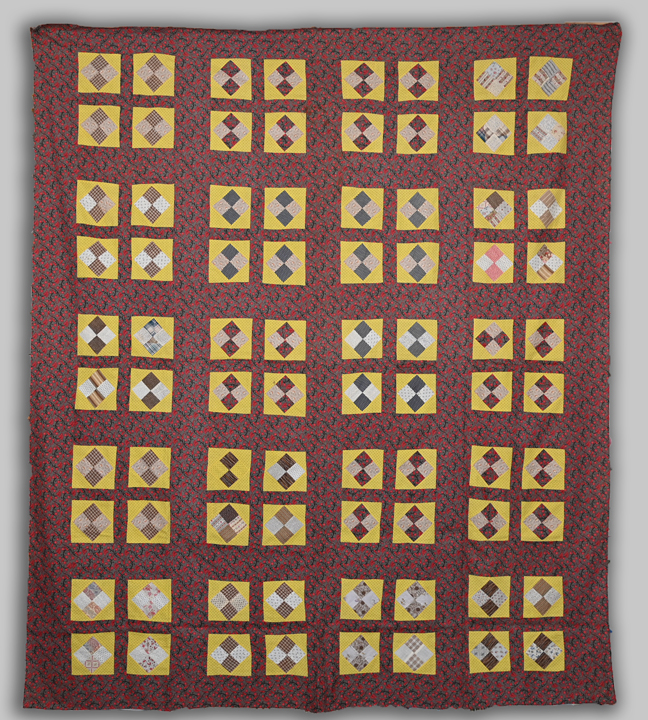 Four Patch Diamond in A Square Quilt Top