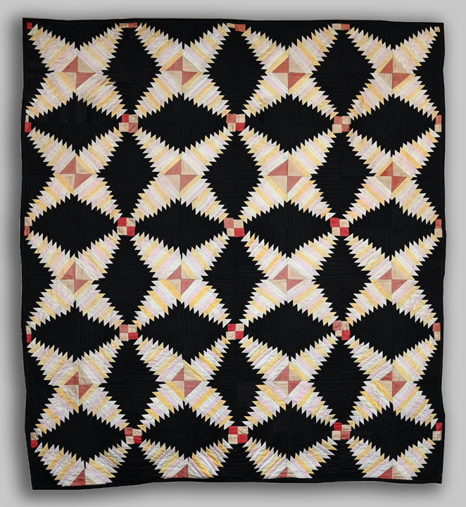 Optical Illusion Pinwheel Log Cabin Quilt