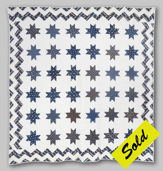 CONBP5 Ohio Star with Zigzag Border Quilt