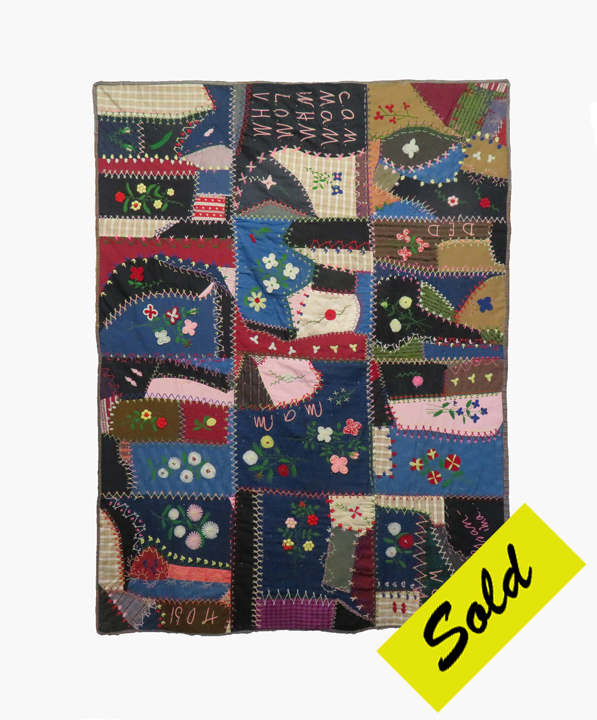 conclk1 Folk Art Wool Crazy Quilt