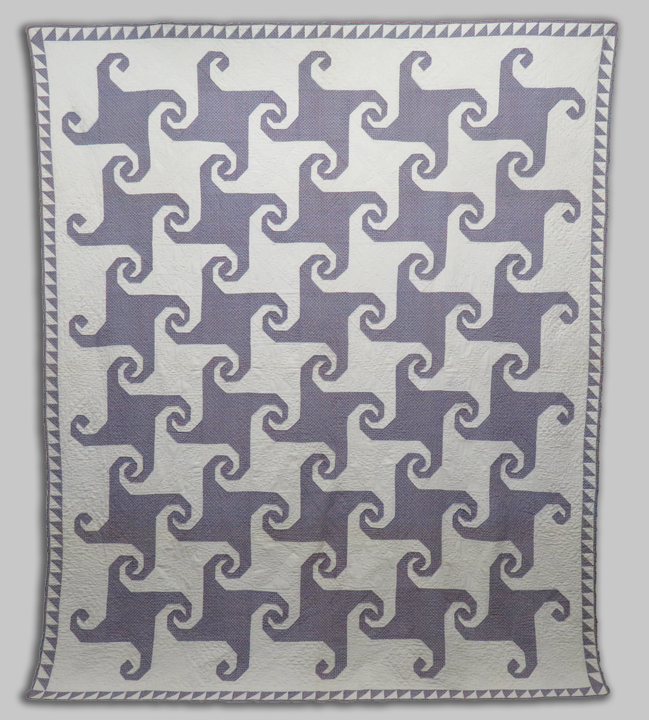 CONJE29 Monkey Wrench or Snail's Trail Quilt