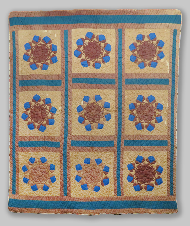 CONJE31 Folk Art Rose of Sharon Quilt