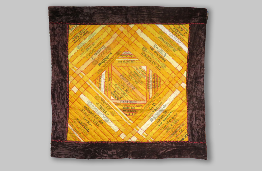 CONRL2 Victorian Center Medallion silk cigar ribbon miniature Quilt