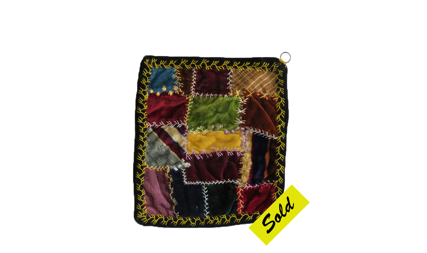 DQ191 Doll's Silk Velvet Crazy Quilt