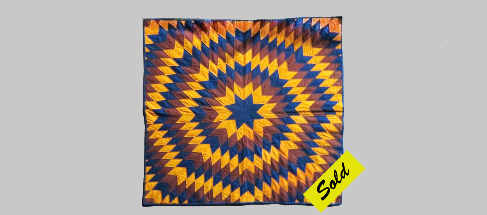 F787 Lone Star or Star of Bethlehem Center Finished Fragment