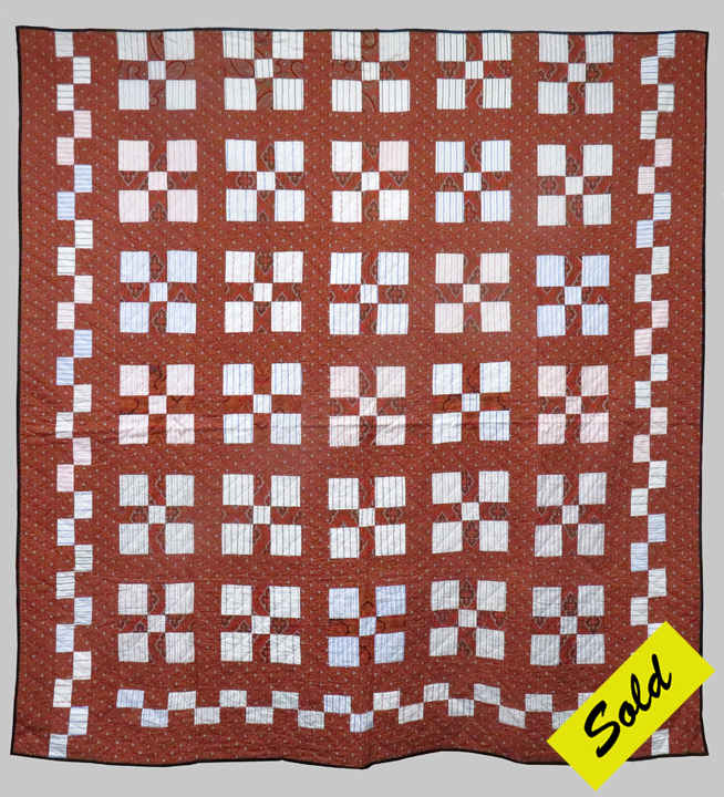 Q6059 Signature Block with Brick Border Quilt
