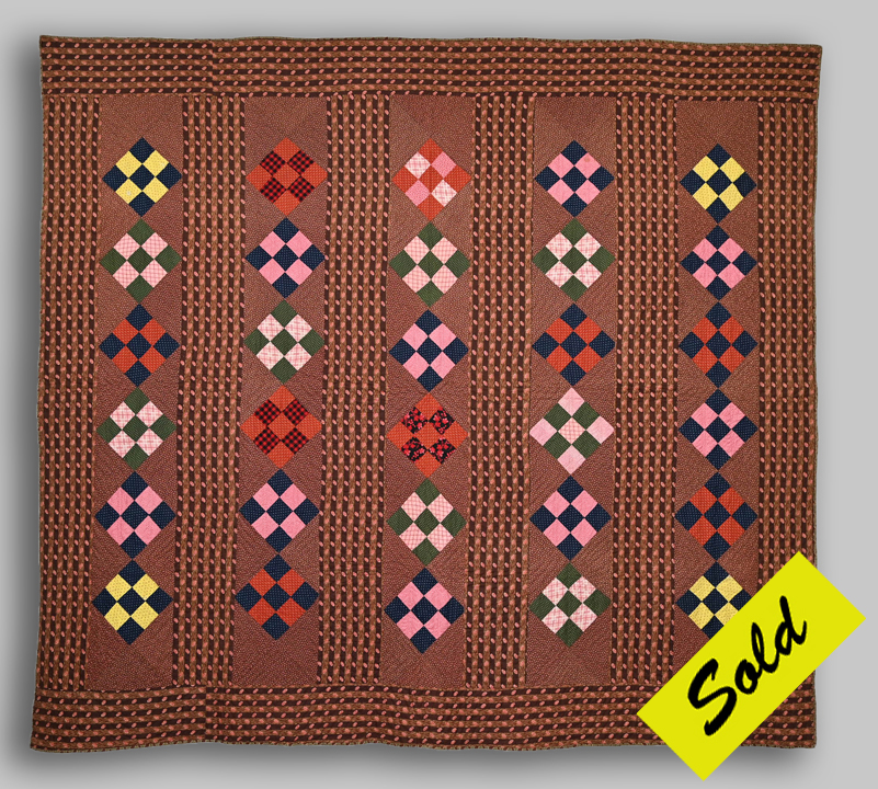 Q8425 Bars with Nine Patch Quilt
