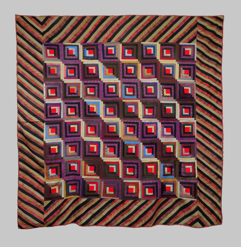 Q8505 Straight Furrows Log Cabin Quilt