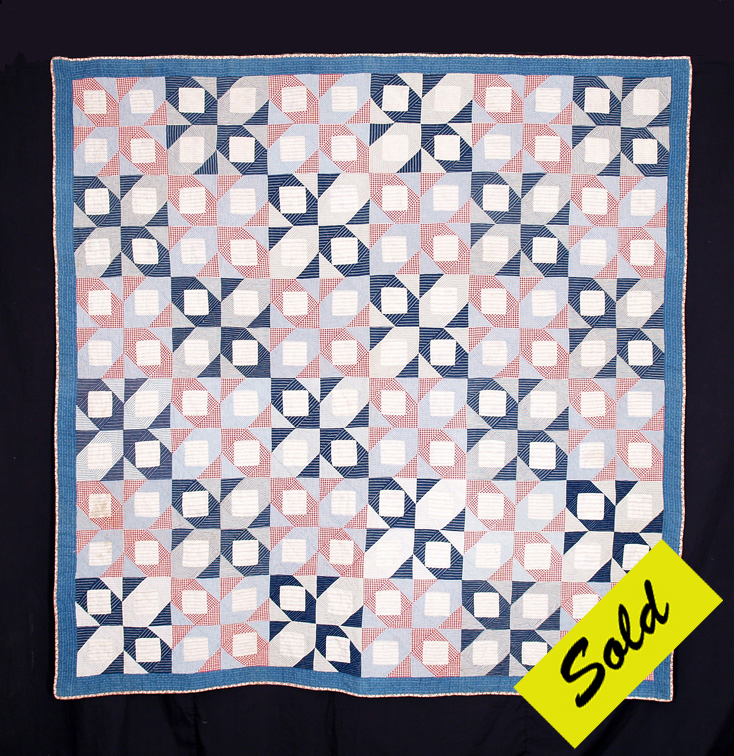 Q8566 Four Patch Broken Dishes/Diamond in a Square
