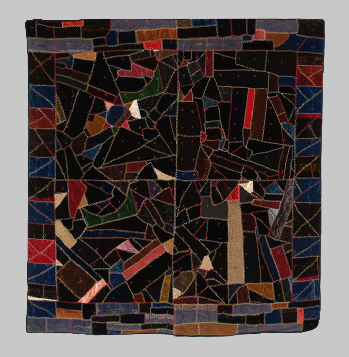 Q8759 Victorian Silk Velvet Crazy Quilt