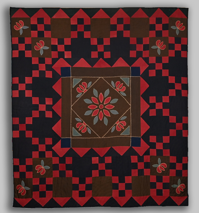 Quilt (squares with black border) in Columbus, IN