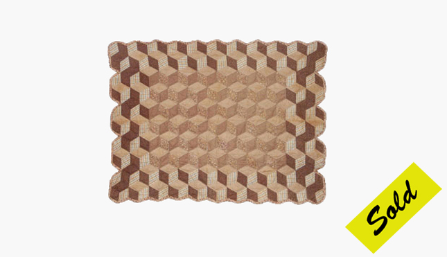 Q8993 Tumbling Blocks Bassinet Quilt