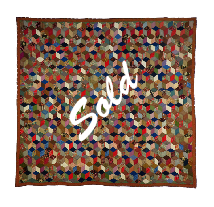 Q9098 Wool Challis Tumbling Blocks