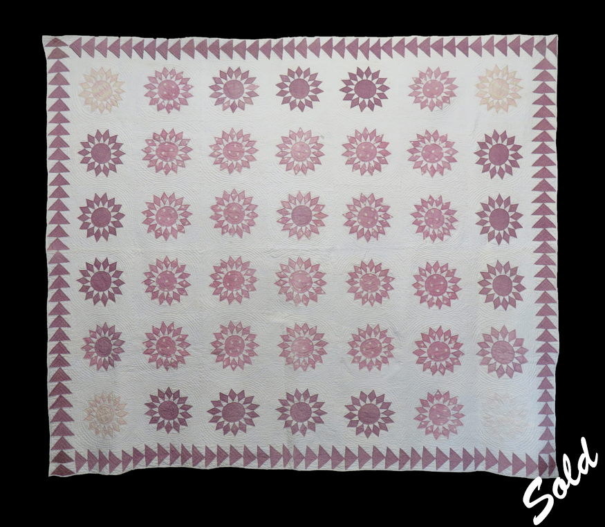Q9112 Sunburst with Flying Geese Border Quilt
