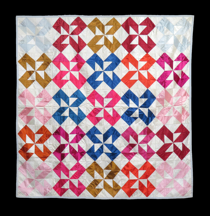 q9200 Silk Satin Optical Illusion Pinwheel