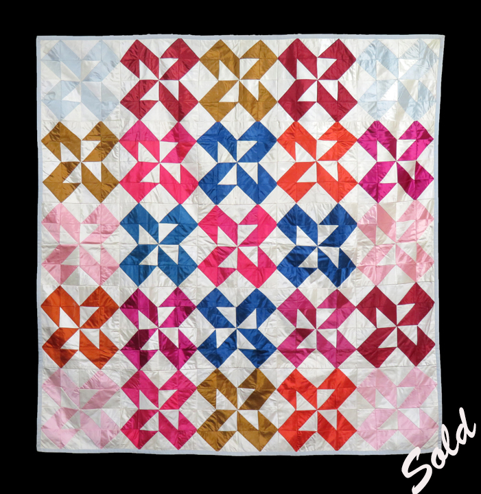 q9200 Silk Satin Optical Illusion Pinwheel