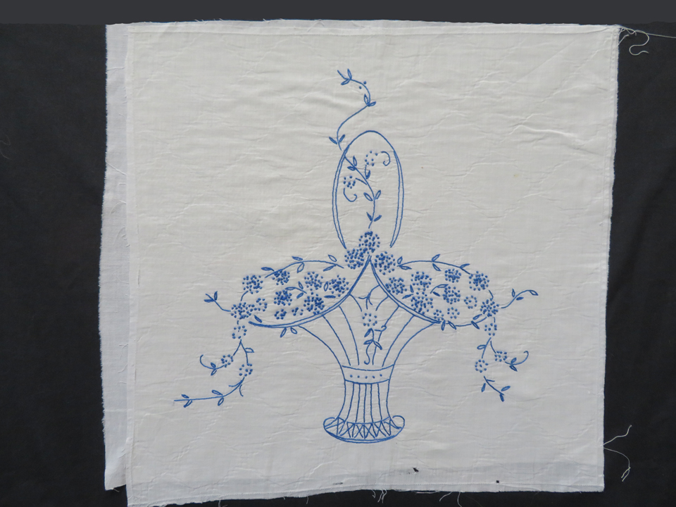 QB260 Bride's Basket Blue Work