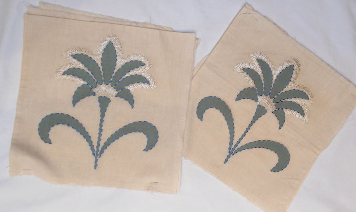 QB50 Painted & Embroidered Floral Quilt Blocks