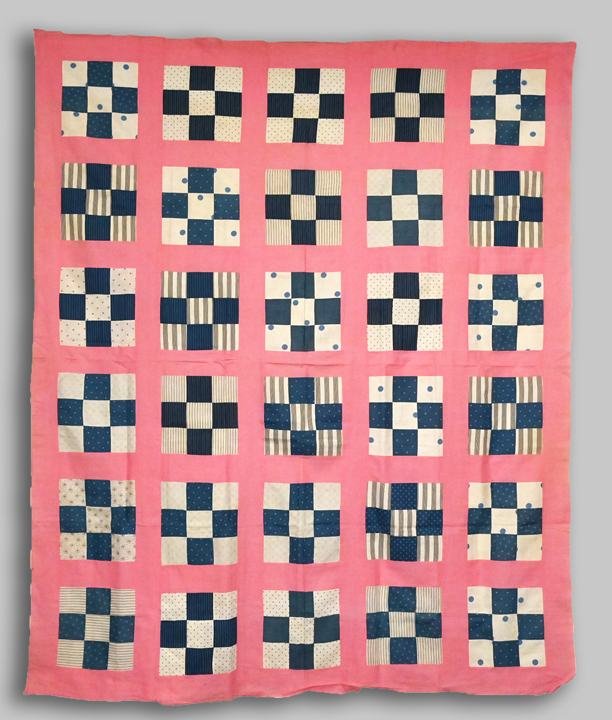 qt249 Nine Patch Quilt Top