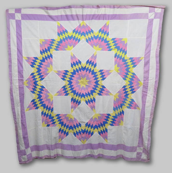 QT254 Broken Star Amish Quilt Top