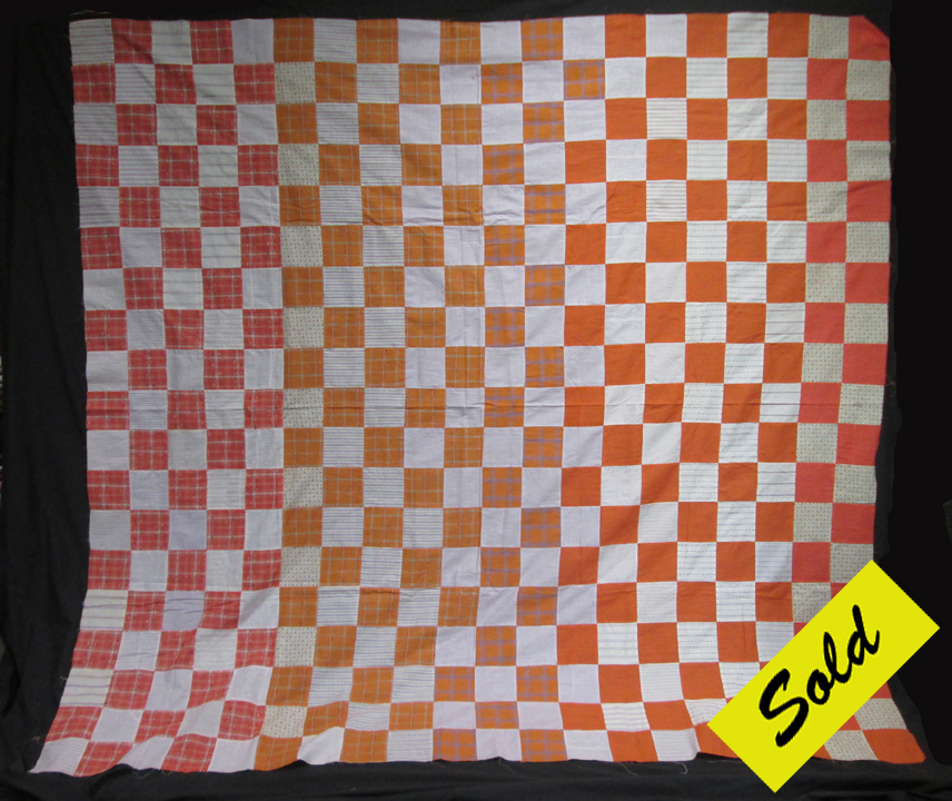 QT465 Four Patch quilt top